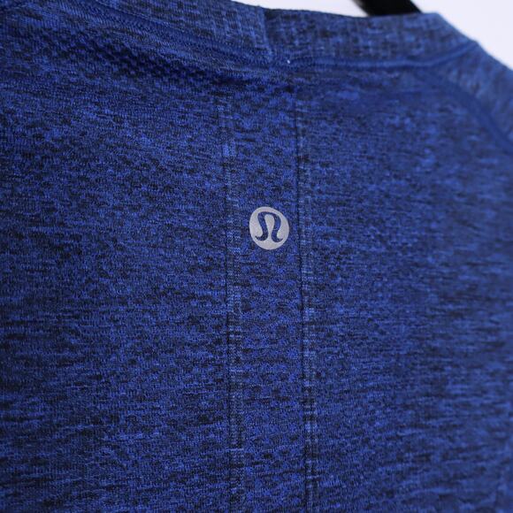 LULULEMON Swiftly Tech Long Sleeve Blazer Blue Black Crew Neck Running Women's 6 - Picture 10 of 13